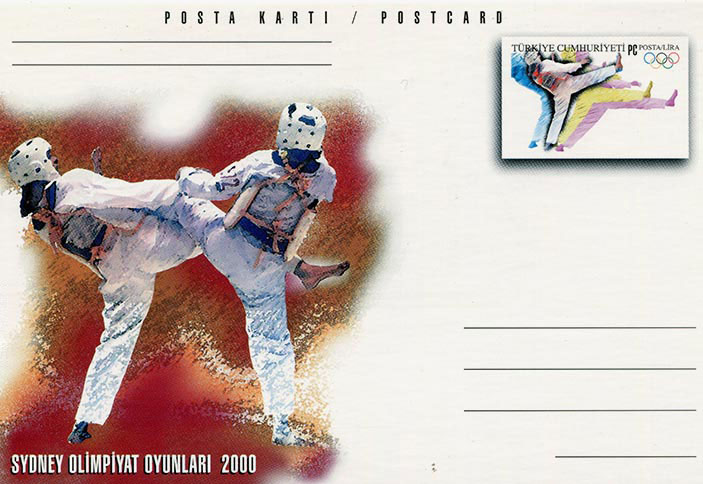 Photos Taekwondo. Jeux Olympiques de Sydney, carte postale, 2000.
