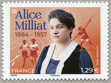 timbre à l'effigie d'Alice Millliat