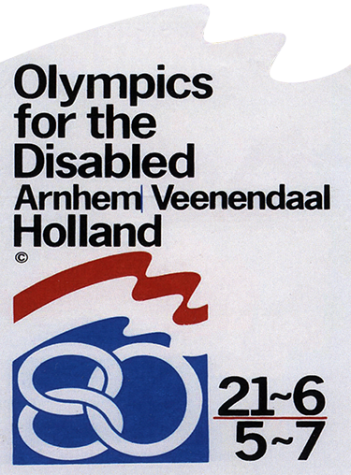Photos Olympics for the Disabled. Arnhem Veenendaal. Holland, affiche non signée, 1980.
