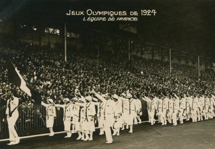 Défilé de l’équipe de France, photographie, 1924.