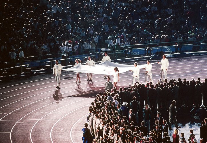 Cérémonie d’ouverture, photographie de David Madison, 1992.