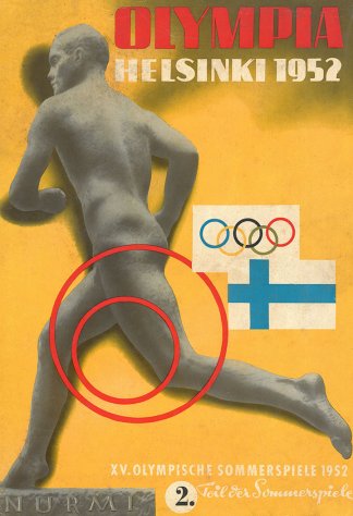 « Helsinki 1952. Paavo Nurmi », couverture de presse in Olympia, 1952.