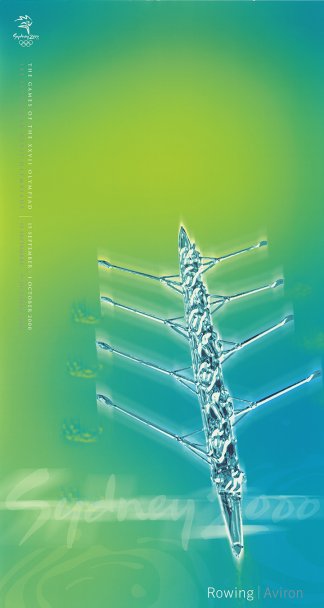 Sydney 2000. Aviron, affiche
non signée, 2000.