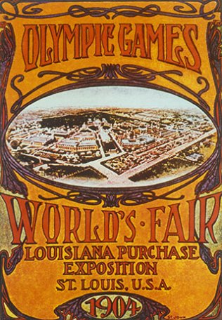 Image Olympic Games. World’s Fair. Exposition[nbsp]Saint-Louis,[nbsp]affiche signée St. John,[nbsp]1904.
