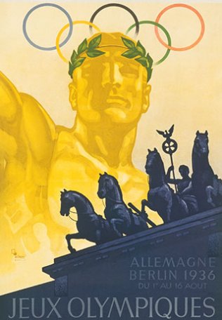 Image Allemagne. Berlin 1936. Jeux Olympiques,
affiche signée Werner Würbel, 1936.