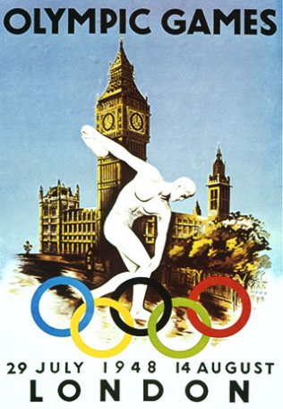 Image Olympic Games. London, affiche
signée Walter Herz, 1948.
