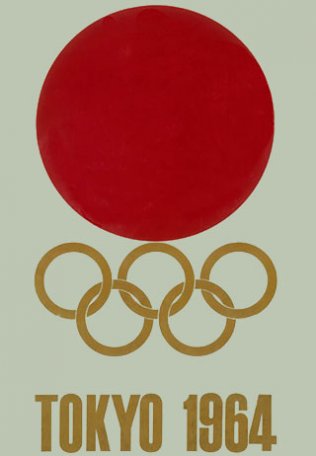 Image Tokyo 1964, affiche signée
Yusaku Kamekura, 1964.
