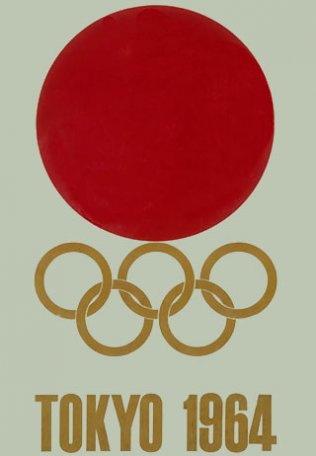 Image Tokyo 1964, affiche signée
Yusaku Kamekura, 1964.