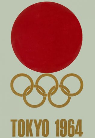 Image Tokyo 1964, affiche signée
Yusaku Kamekura, 1964.
