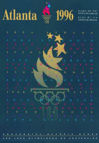 Image Atlanta 1996. Les Jeux Olympiques du Centenaire,[nbsp]affiche non signée, 1996.
