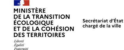 Logo du Ministère de la transition écologique et de la cohésion des territoires - Secrétariat d'état chargé de la ville