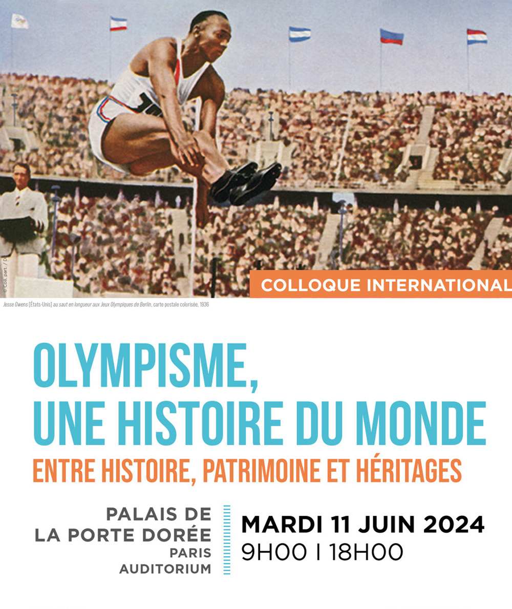 Affiche du Colloque international Olympisme, une histoire du monde - Entre histoire, patrimoine et héritage